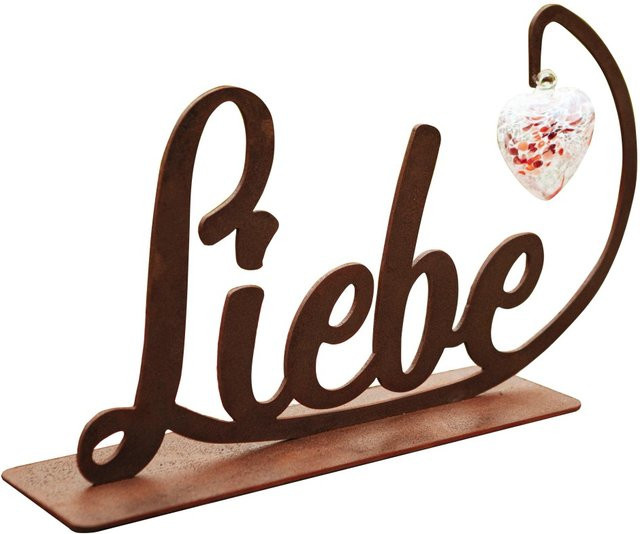Ferrum Art Design Schriftzug Liebe aus Metall in Braun, Breite: 70 cm, Höhe: 42 cm - Bild 1