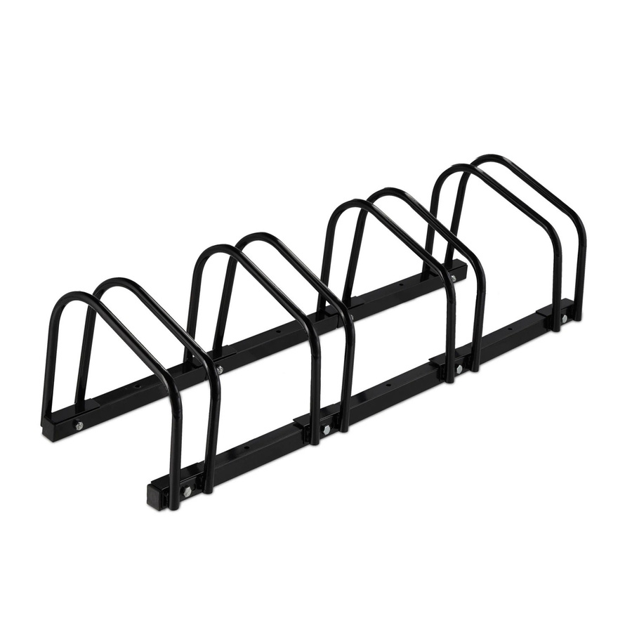 Relaxdays Fahrradständer aus Stahl in Schwarz, verstellbar für 4 Fahrräder, B/H/T: 100 x 27 x 33 cm - Bild 2