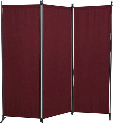 Sichtschutz Paravent von ANGERER FREIZEITMÖBEL aus Stahl und Polyethylen in Rot, Höhe: 165 cm, Breite: 165 cm - Bild 1