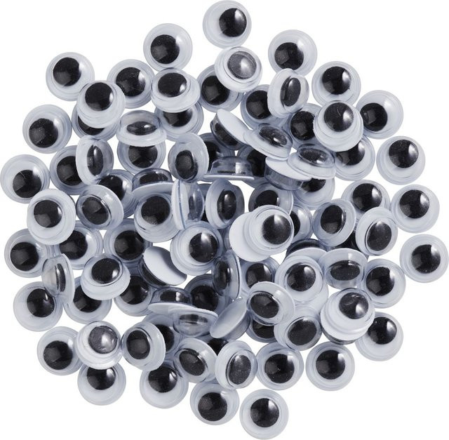 VBS Wackelaugen zum Aufkleben Rund 6 mm 100 Stück - Bild 1