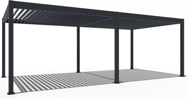 Weide Deluxe Aluminium Pergola mit Lamellendach und LED in Anthrazit, B x T: 7,2 x 3,6 m - Bild 1