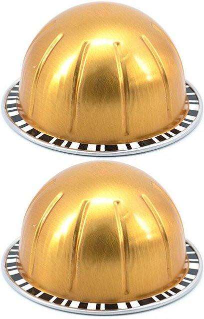 4er Set wiederverwendbare Kaffeekapseln aus Edelstahl für Nespresso VertuoLine und Vertuo Next, Gold, Füllmengen: 40 ml, 80 ml, 150 ml und 230 ml - Bild 1