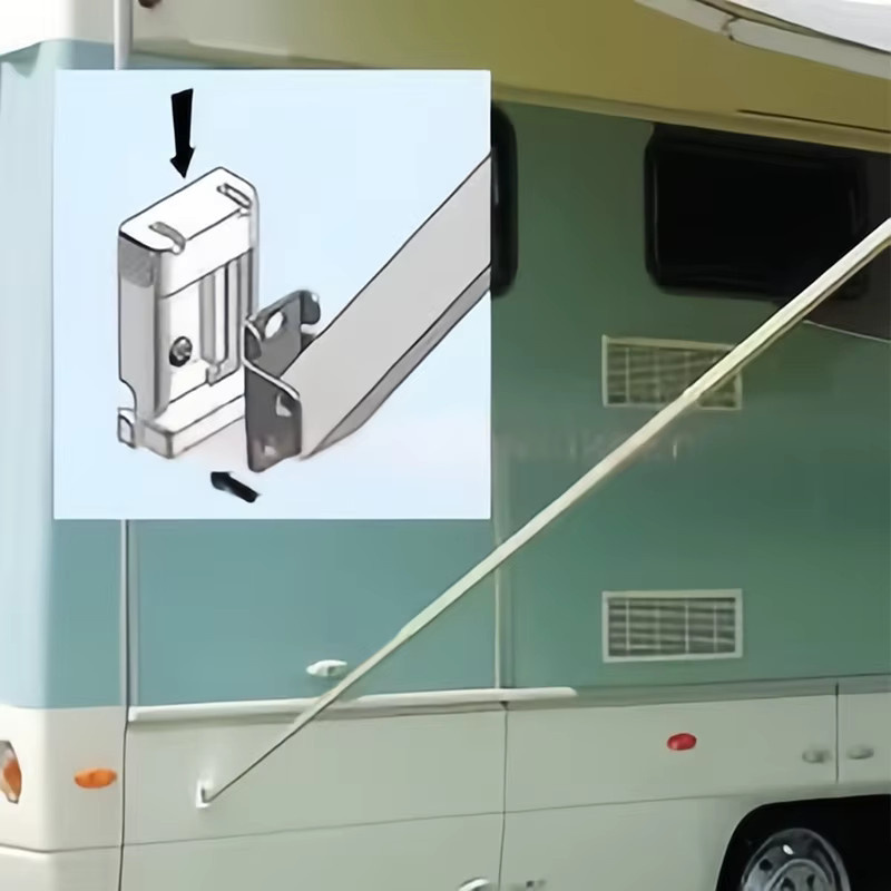 Markisenwandhalterung für aufrechte Beine passend für Thule Omnistor einziehbare Markisen für Wohnmobile Campervans und Wohnwagen 1er-Set - Bild 3
