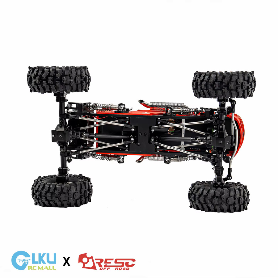 ARESC TG-1 CNC RC Crawler Modellauto, 1:10, Vollmetall, Rot - Bild 3