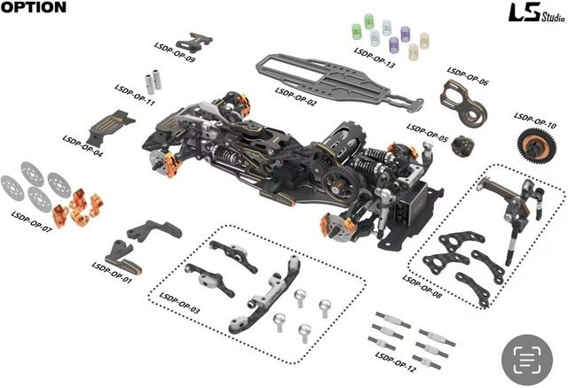LSD-Plaid RC Car Option Modifikationsteile, 1:24, Zubehör, Kunststoff - Bild 1