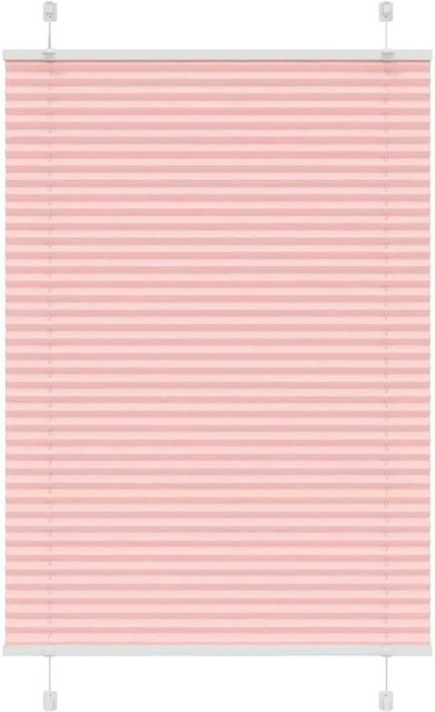 vidaXL Plissee Rosa, semi-transparent, Polyester, B: 95 cm, H: 150 cm - Bild 1