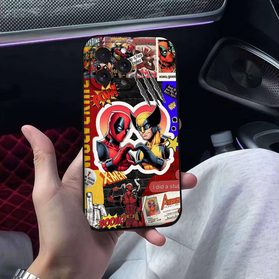 Handyhülle Deadpool und Wolverine für iPhone 15 Pro Max 14 Pro 13 Mini 12 11 X XR XS SE 16 Plus multicolor - Bild 5