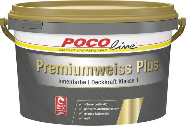 POCOline Premium Plus Raumfarbe Weiß Matt, 10 l - Bild 1