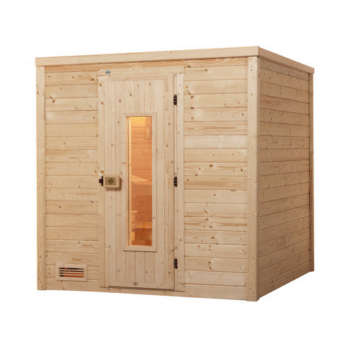 WEKA Massivholzsauna Bergen 1 aus Fichtenholz in Braun, B/H/T: 195,5 x 205 x 145 cm - Bild 2