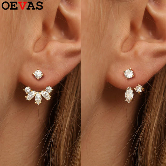 OEVAS Ohrstecker, 925 Silber, Moissanite, Damen - Bild 1