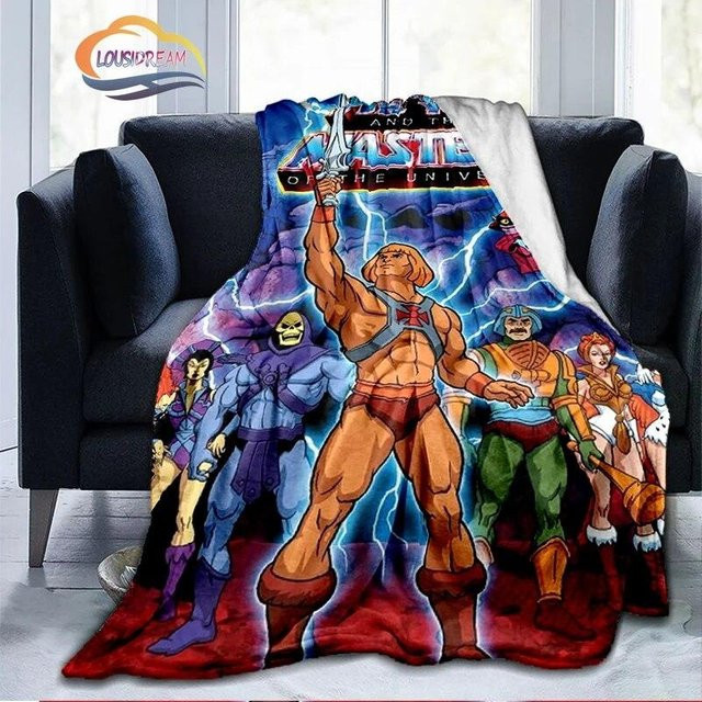 Magic Zhu He-Man Masters of the Universe Kuscheldecke aus Flanell Plüsch, Mehrfarbig, B/T: 150 x 200 cm - Bild 1