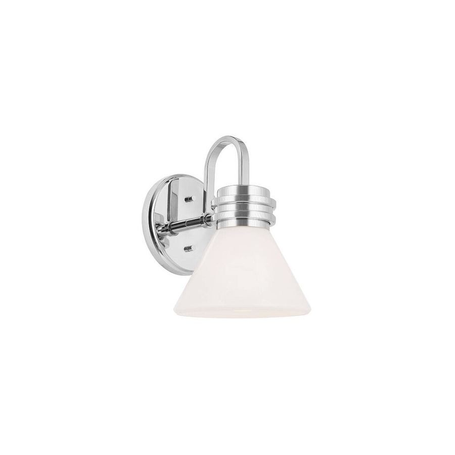 Kichler Farum Bad Wandleuchte in Polished Chrome mit weißem Glasschirm - Bild 1