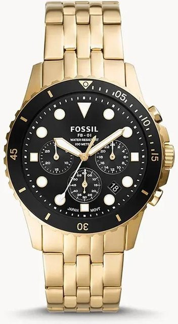 Fossil Armbanduhr Quarz, Edelstahl, Schwarz, Herren - Bild 1