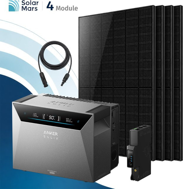 Anker SOLIX Solarbank 4 E5000 Pro Balkonkraftwerk mit 5kWh Speicher, 2000W, Grau - Bild 1