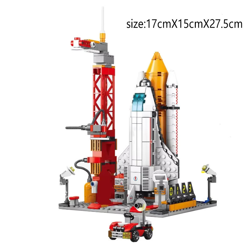alibricks Raum Rakete Starten Stadt, Bausteine, Weltraum, Kunststoff, Bunt / Mehrfarbig - Bild 2