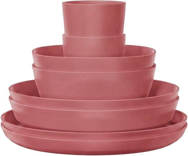 Mepal Geschirr-Set Silueta 8er Set aus Melamin in Pink - Bild 1