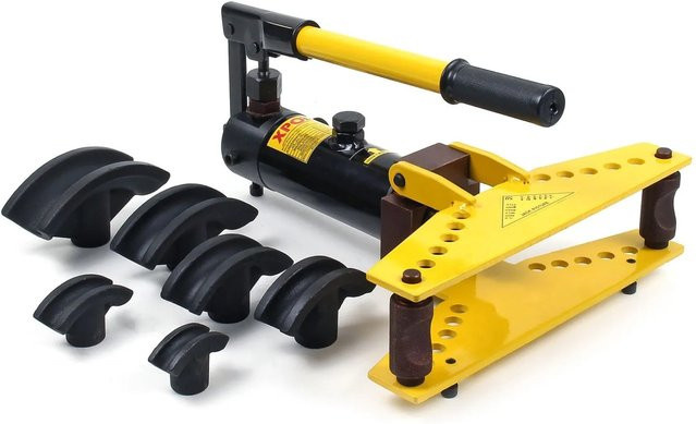 Wiltec Hydraulisches Rohrbiegegerät 6T Rohrbiegemaschine Ø 254-635 mm in Gelb-Schwarz - Bild 1