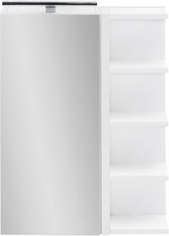 Schildmeyer LED-Spiegelschrank Matteo in Weiß mit integrierter Beleuchtung, B: 50,3 cm, H: 74,8 cm - Bild 1