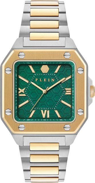Philipp Plein Herrenuhr Plein Edge, Quarz, Edelstahl, Grün, 42 mm - Bild 1