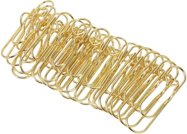40-teiliges Set GoolRC Büroklammern aus Metall in Beige und Gold für Schule und Büro - Bild 1