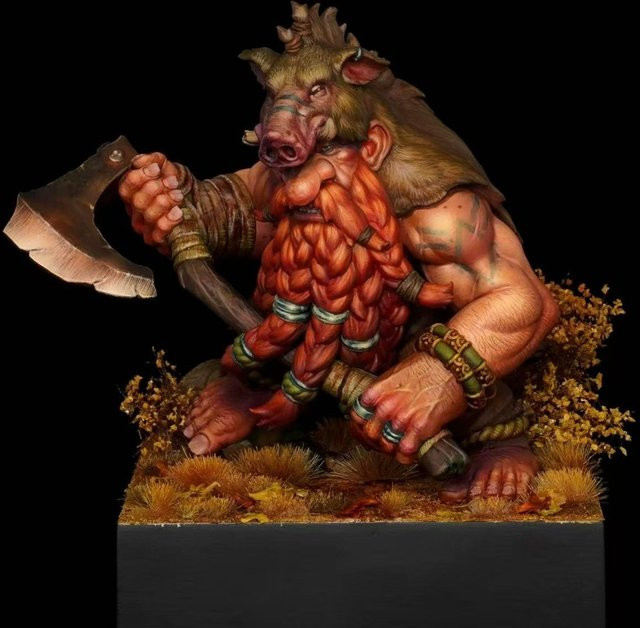LISM Zwerg-Berserker, Fantasy, Modellbausatz, 60-mm-Modellbausatz - Bild 1
