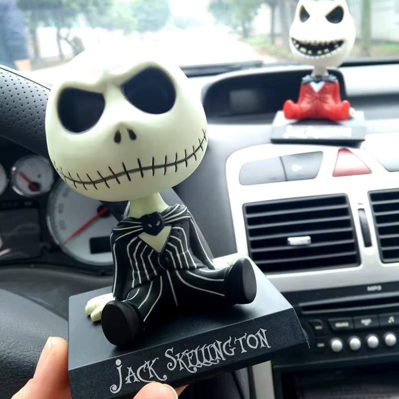 Disney Nightmare Before Christmas Jack Skellington Wackelkopf-Puppe, PVC Sammlerstück Modell Spielzeug - Bild 2