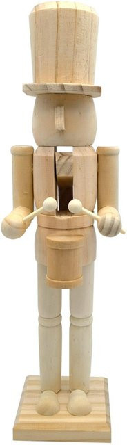 Unbemaltes Holz-Nussknacker-Soldat Ornament von Home Living Time in Beige, Höhe: 38 cm - Bild 1