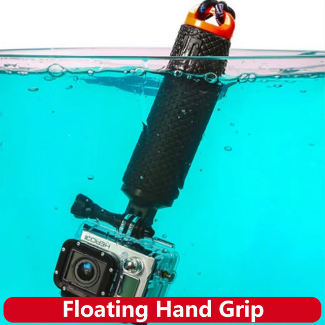 Float Handle Mount Schwimmender Handgriff für GoPro, DJI OSMO Action und andere Action-Kameras in Schwarz - Bild 1