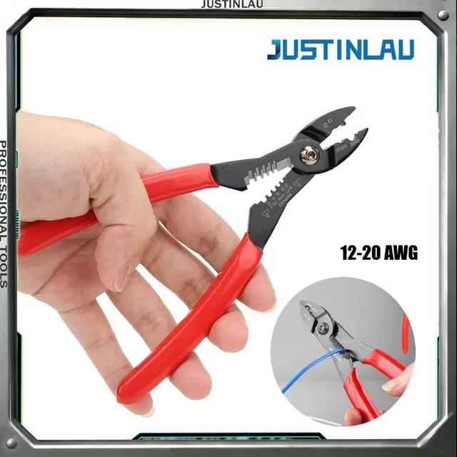 JUSTINLAU Multifunktionale Vier-in-Eins Professionelle Abisolierzange als Manuelles Abisolierwerkzeug - Bild 1