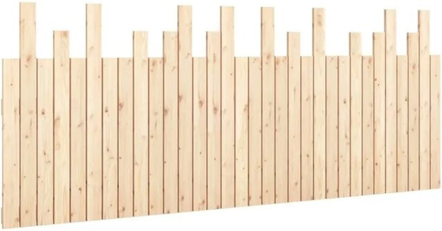 vidaXL Wand-Kopfteil aus Massivholz Kiefer in Natur, B: 204 cm, H: 80 cm, T: 3 cm - Bild 1