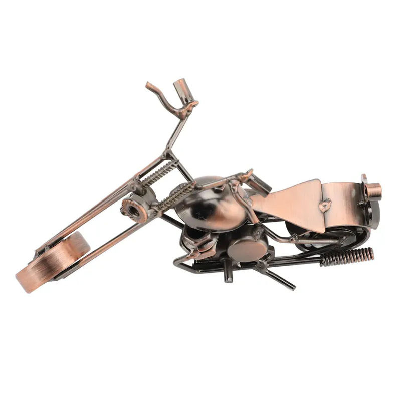 GoolRC Vintage Motorrad Modell aus Metall in Gold und Braun als Tischdekoration für dein Zuhause oder Büro - Bild 2
