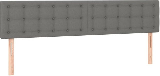 vidaXL LED Kopfteil Dunkelgrau mit USB-Ladeport und integrierter Beleuchtung, B/H: 180 x 78-88 cm - Bild 1
