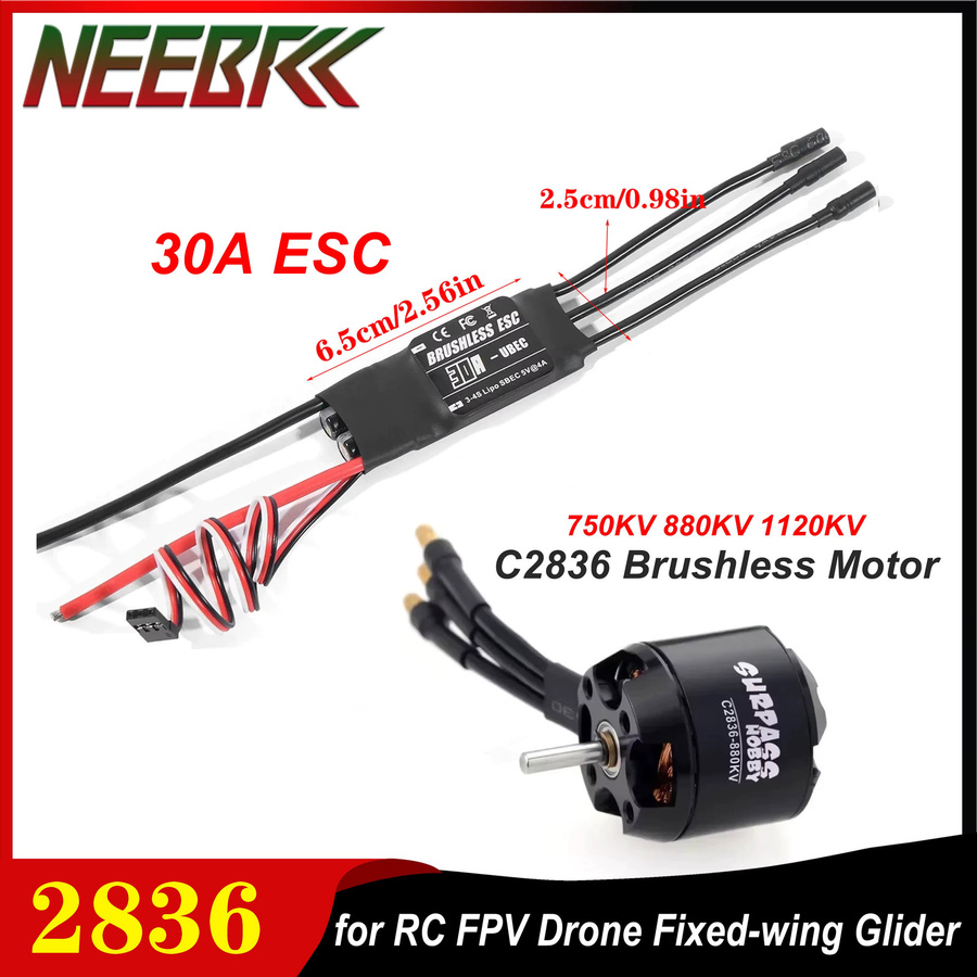 Surpass Hobby 2836 Outrunner Bürstenloser Motor, ESC Combo, Set / Bundle - Bild 3