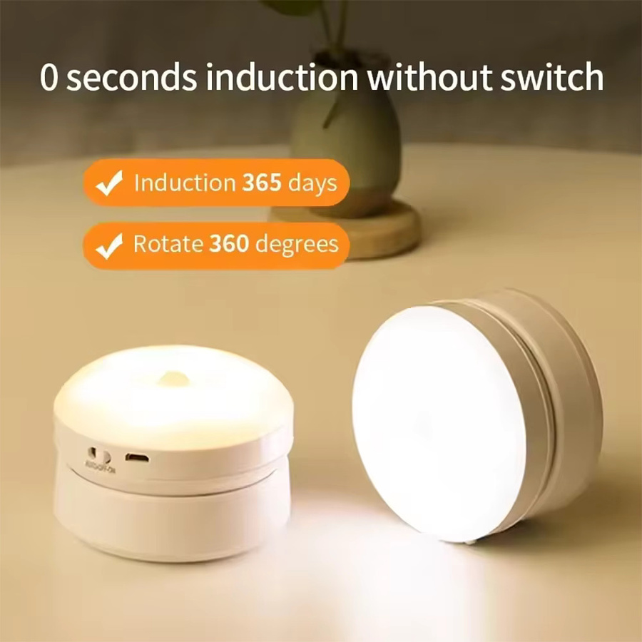 Pzsunly LED Nachtlicht mit Bewegungsmelder, wiederaufladbar und magnetisch, kabellose Schrankbeleuchtung in White Light - Bild 3
