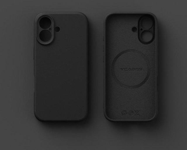 YULIN Magnetische Silikon Handyhülle mit glatter Oberfläche für iPhone 17 16 15 14 13 Pro Max in Schwarz - Bild 1