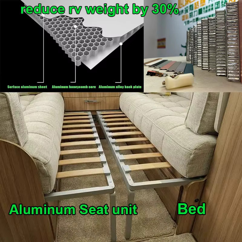 ZUIMI Modernes RV-Bett aus wasserfestem und feuerfestem Aluminium-SPC für Wohnmobile, Wohnwagen und Anhänger - Bild 2