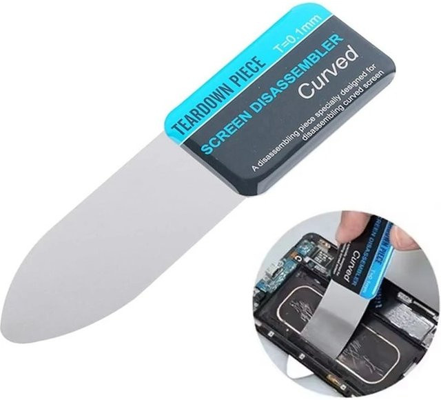 5-teiliges Set BRYNTHORX Ultradünne Flexible Gebogene LCD-Bildschirm-Öffnungskarten aus Edelstahl in Silber zur Demontage von Mobiltelefonen - Bild 1