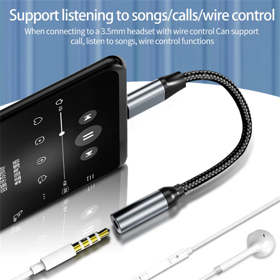 NNBILI USB Typ C auf 3,5 mm Aux-Adapter in Schwarz als Audiokonverter für iPhone 15, Samsung S24, S23 Ultra und Xiaomi 14 - Bild 4