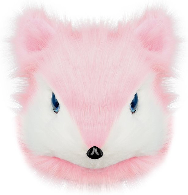 YIRAN Eichhörnchen Maus Kopf Maske, Plüsch, Rosa, Zubehör - Bild 1