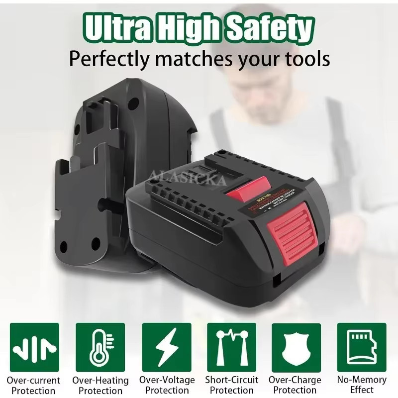 Bosch Batterie Adapter Konverter für 18V PBA auf 18V GBA Akkus in Schwarz - Bild 5