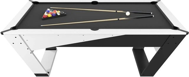 Billardtisch Harrison von Vente-unique in Schwarz und Weiß, B: 213,4 cm, T: 122,4 cm, H: 81,3 cm - Bild 1