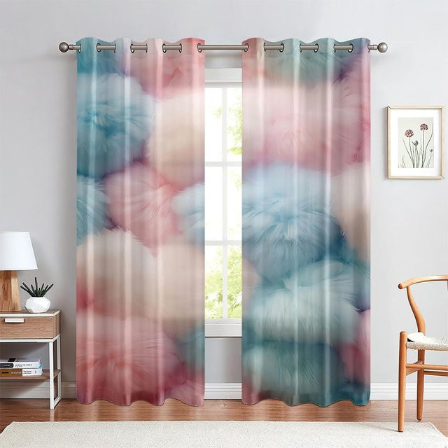 3D-Schmetterlings-Traumvorhang für Kinderzimmer in Violett, 2 Paneele aus Polyester, B: 70 cm, H: 165 cm - Bild 1