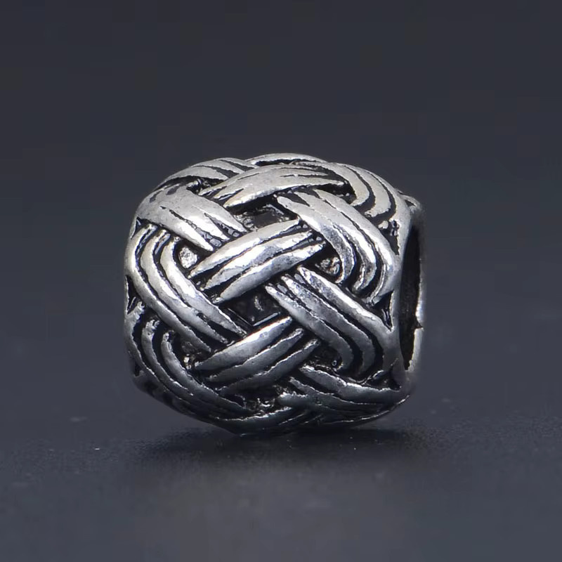 SUMOORL Distanzperlen Metall, Antik Silber, Unisex - Bild 2