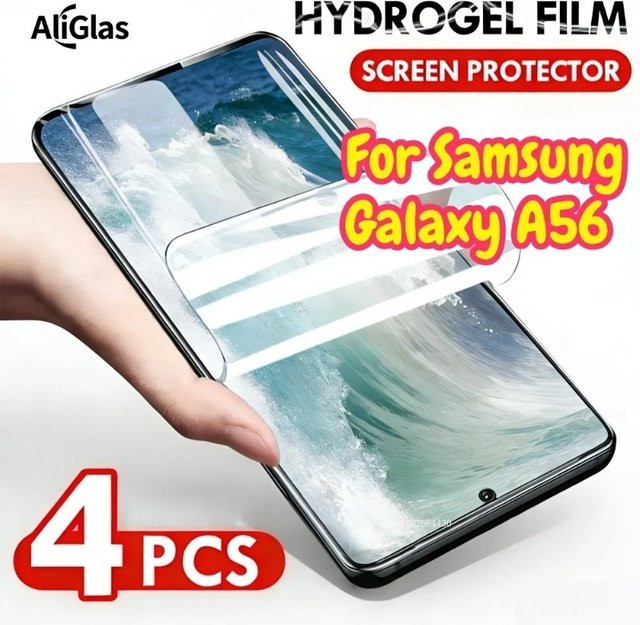 4er-Pack Hydrogel Displayschutzfolie für Samsung Galaxy A56, glänzende und weiche Schutzfolie, transparent - Bild 1