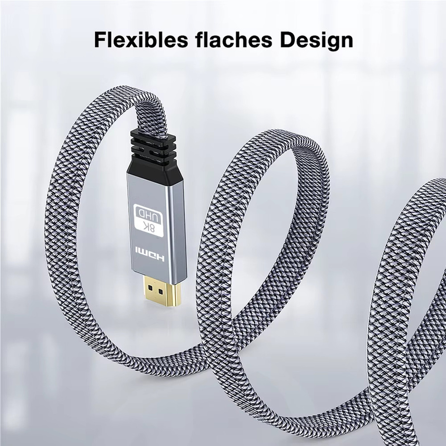 MIZIQIER HDMI 2.1 Kabel mit 48Gbps für 8K60Hz, 4K120Hz und 144Hz, Ultra High Speed mit eARC und HDR für HDTV, Laptop und PS5 - Bild 3