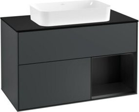 Villeroy & Boch Waschtischunterschrank Finion mit Abdeckplatte, Blau lackiert, B: 100 cm, T: 50,1 cm - Bild 1