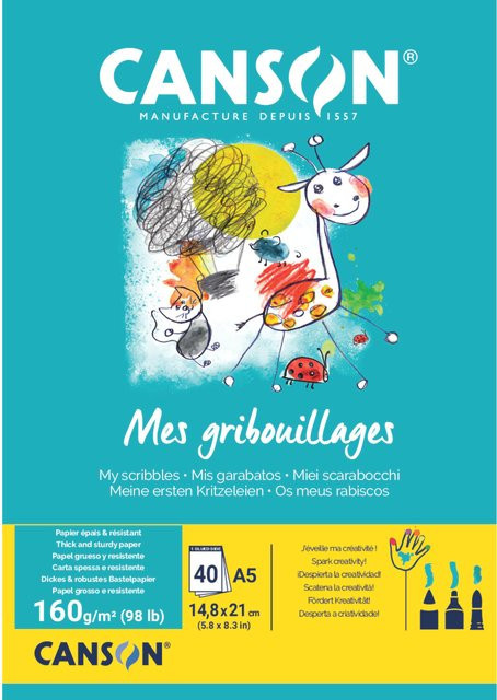 Canson Kids Erste Kritzeleien Block DIN A5 40 Blatt - Bild 1