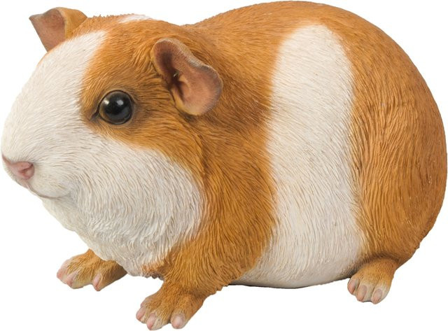 HotAnt Meerschweinchen Figur Stil 2 aus Polystone in Weiß und Braun - Bild 1