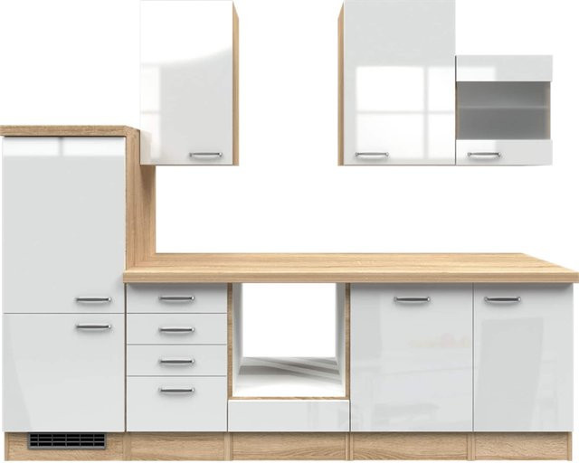 Flex-Well Küchenzeile Valero ohne Elektrogeräte Breite: 280 cm, Höhe: 162 cm, Tiefe: 60 cm - Bild 1