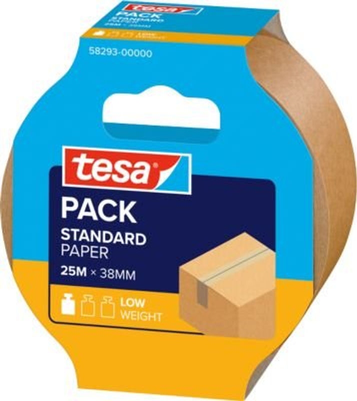 tesapack Paper Standard eco Paketklebeband aus FSC zertifiziertem Papier, braun, Breite: 38 mm, Länge: 25 m - Bild 2
